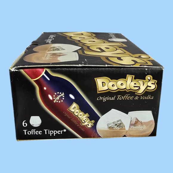 Dooley's Original Toffee Tipper Shot Round Bottomed Glasses Set Of 6 in Box - Picture 12 of 14